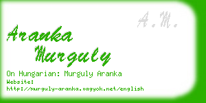 aranka murguly business card